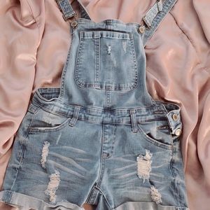 Jean short overalls